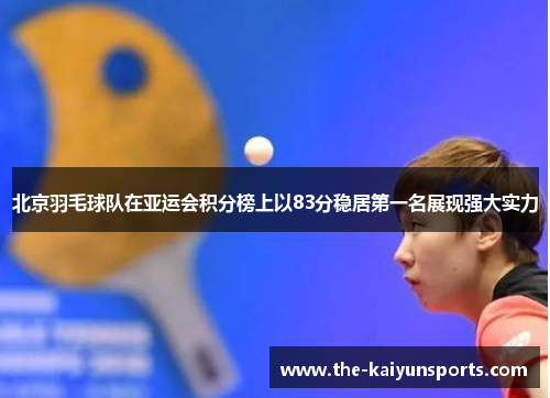 北京羽毛球队在亚运会积分榜上以83分稳居第一名展现强大实力